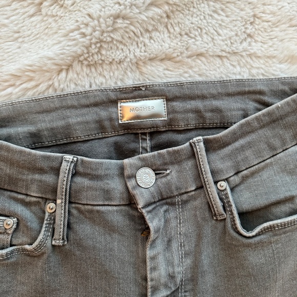 MOTHER Nordstrom Jeans Looker ankle fray size 24 gray - Picture 2 of 6